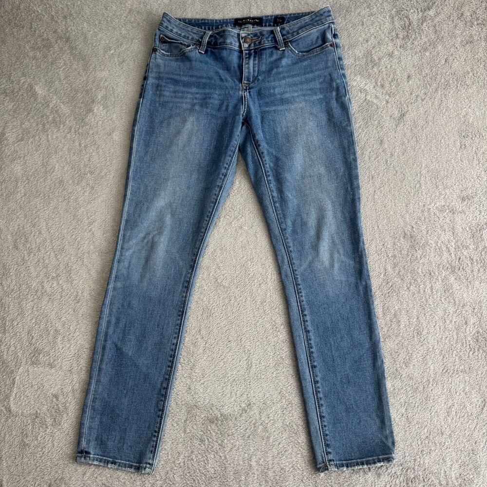 Lucky Brand Lolita Skinny Jeans Womens 6/28 Blue Whisker Denim Stretch Curvy Fit